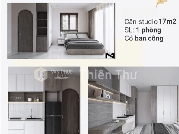 Cho thuê căn hộ dịch vụ tại khu royal vạn phúc city 17m2