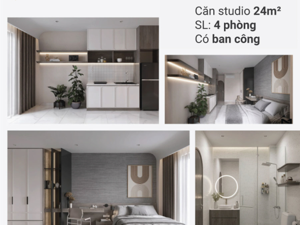 cho thuê căn hộ dịch vụ tại khu royal vạn phúc city 24m2 không ban công